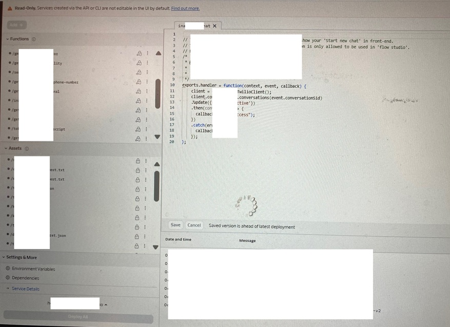 Serverless functions in PaaS